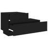 Stella Homewares Bedside Cabinet with LED Lights Black 70x36x40.5 cm