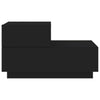 Stella Homewares Bedside Cabinet with LED Lights Black 70x36x40.5 cm