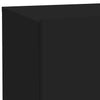 Stella Homewares Bedside Cabinet with LED Lights Black 70x36x40.5 cm