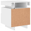 Stella Homewares Bedside Cabinet with LED Lights White 40x39x48.5 cm