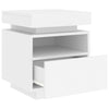 Stella Homewares Bedside Cabinets with LED Lights 2 pcs White 40x39x48.5 cm