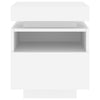 Stella Homewares Bedside Cabinets with LED Lights 2 pcs White 40x39x48.5 cm