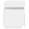 Stella Homewares Bedside Cabinets with LED Lights 2 pcs White 40x39x48.5 cm