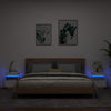 Stella Homewares Bedside Cabinets with LED Lights 2 pcs White 40x39x48.5 cm