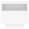 Stella Homewares Bedside Cabinets with LED Lights 2 pcs White 40x39x37 cm