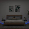 Stella Homewares Bedside Cabinets with LED Lights 2 pcs White 40x39x37 cm