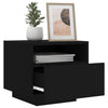 Stella Homewares Bedside Cabinets with LED Lights 2 pcs Black 40x39x37 cm