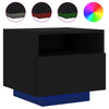 Stella Homewares Bedside Cabinets with LED Lights 2 pcs Black 40x39x37 cm