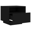 Stella Homewares Bedside Cabinets with LED Lights 2 pcs Black 40x39x37 cm
