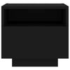 Stella Homewares Bedside Cabinets with LED Lights 2 pcs Black 40x39x37 cm