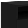 Stella Homewares Bedside Cabinets with LED Lights 2 pcs Black 40x39x37 cm