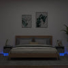 Stella Homewares Bedside Cabinets with LED Lights 2 pcs Black 40x39x37 cm