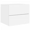 Stella Homewares Wall-mounted Bedside Cabinet with LED Lights White