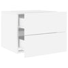 Stella Homewares Wall-mounted Bedside Cabinet with LED Lights White