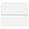 Stella Homewares Wall-mounted Bedside Cabinet with LED Lights White