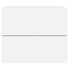 Stella Homewares Wall-mounted Bedside Cabinet with LED Lights White