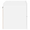 Stella Homewares Wall-mounted Bedside Cabinet with LED Lights White