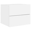Stella Homewares Wall-mounted Bedside Cabinets with LED Lights 2 pcs White