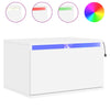Stella Homewares Wall-mounted Bedside Cabinet with LED Lights White