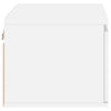 Stella Homewares Wall-mounted Bedside Cabinet with LED Lights White