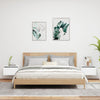 Stella Homewares Wall-mounted Bedside Cabinets with LED Lights 2 pcs White