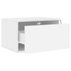 Stella Homewares Wall-mounted Bedside Cabinets with LED Lights 2 pcs White