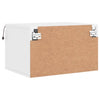 Stella Homewares Wall-mounted Bedside Cabinets with LED Lights 2 pcs White