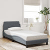 Stella Homewares Bed Frame without Mattress Dark Grey 90x190 cm Velvet