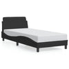 Stella Homewares Bed Frame with Headboard "Dover" Black 90x190 cm Velvet