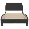 Stella Homewares Bed Frame with Headboard "Dover" Black 90x190 cm Velvet