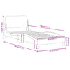 Stella Homewares Bed Frame with Headboard "Dover" Black 90x190 cm Velvet