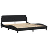 Stella Homewares Bed Frame "Dover" Black 180x200 cm King Fabric