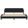 Stella Homewares Bed Frame "Dover" Black 180x200 cm King Fabric