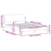 Stella Homewares Bed Frame without Mattress Black 137x187 cm Double Faux Leather