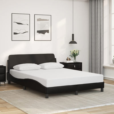 Stella Homewares Bed Frame without Mattress Black 137x187 cm Double Faux Leather