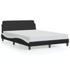 Stella Homewares Bed Frame "Dover" Black and White 137x190 cm Double Faux Leather