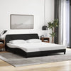 Stella Homewares Bed Frame "Dover" Black 152x203 cm Queen Fabric