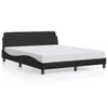 Stella Homewares Bed Frame without Mattress Black 152x203 cm Queen Faux Leather
