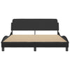Stella Homewares Bed Frame without Mattress Black 152x203 cm Queen Faux Leather