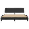 Stella Homewares Bed Frame "Dover" Black and White 152x203 cm Queen Faux Leather