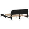 Stella Homewares Bed Frame "Dover" Black and White 152x203 cm Queen Faux Leather