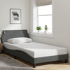 Stella Homewares Bed Frame without Mattress Dark Grey 107x203 cm King Single Fabric
