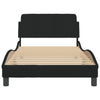 Stella Homewares Bed Frame without Mattress Black 107x203 cm King Single Fabric