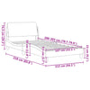 Stella Homewares Bed Frame without Mattress Black 107x203 cm King Single Fabric