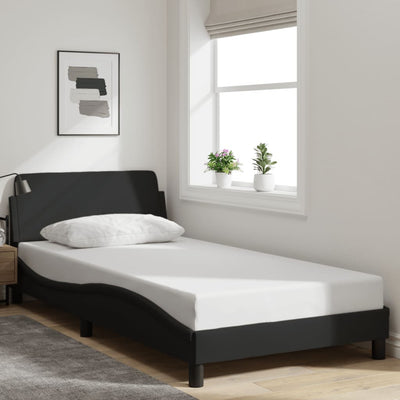 Stella Homewares Bed Frame without Mattress Black 107x203 cm King Single Fabric