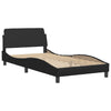 Stella Homewares Bed Frame "Dover" Black 107x203 cm King Single Faux Leather