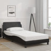 Stella Homewares Bed Frame "Dover" Black 107x203 cm King Single Faux Leather