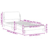 Stella Homewares Bed Frame without Mattress Black and White 107x203 cm King Single Faux Leather