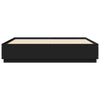 Stella Homewares Bed Frame with LED without Mattress Black 183x203 cm King