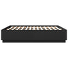Stella Homewares Bed Frame with LED without Mattress Black 183x203 cm King